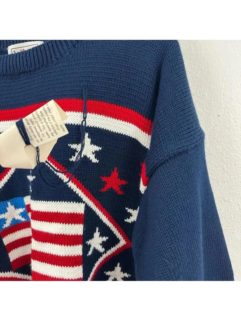 Vintage Miso Women’s Americana Patriotic Long Sleeve Sweater Size Small